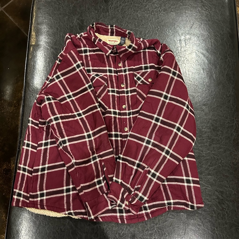 Mens Wrangler Sherpa lined Flannel. Thick. Warm. 2XL